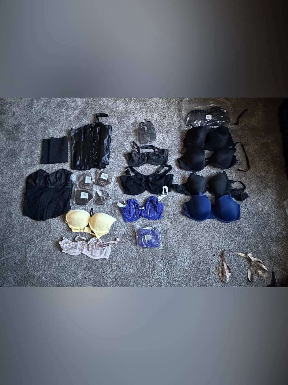Adore Me & Victoria’s Secret Bra, Corset, & Face Mask Lot